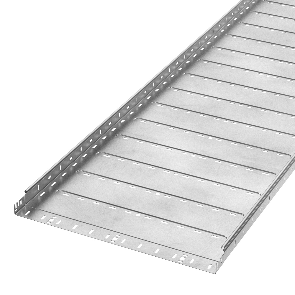 Лоток перфорированный Профи INOX (AISI 304) 600х50х6000 (1,0 мм) (12 м/уп) Промрукав