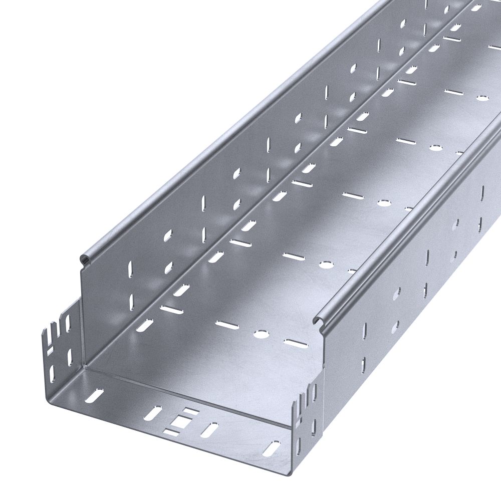 Лоток перфорированный Профи INOX (AISI 316) 200х100х3000 (1,0 мм) (6 м/уп) Промрукав