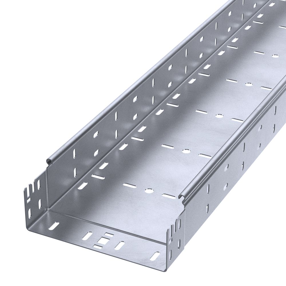 Лоток перфорированный Профи INOX (AISI 316) 200х80х3000 (1,5 мм) (6 м/уп) Промрукав