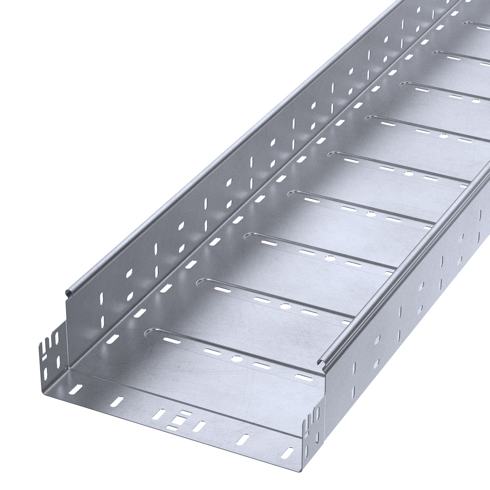 Лоток перфорированный Профи INOX (AISI 316) 300х100х3000 (1,0 мм) (6 м/уп) Промрукав