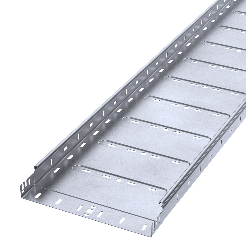 Лоток перфорированный Профи INOX (AISI 316) 300х50х3000 (1,0 мм) (6 м/уп) Промрукав