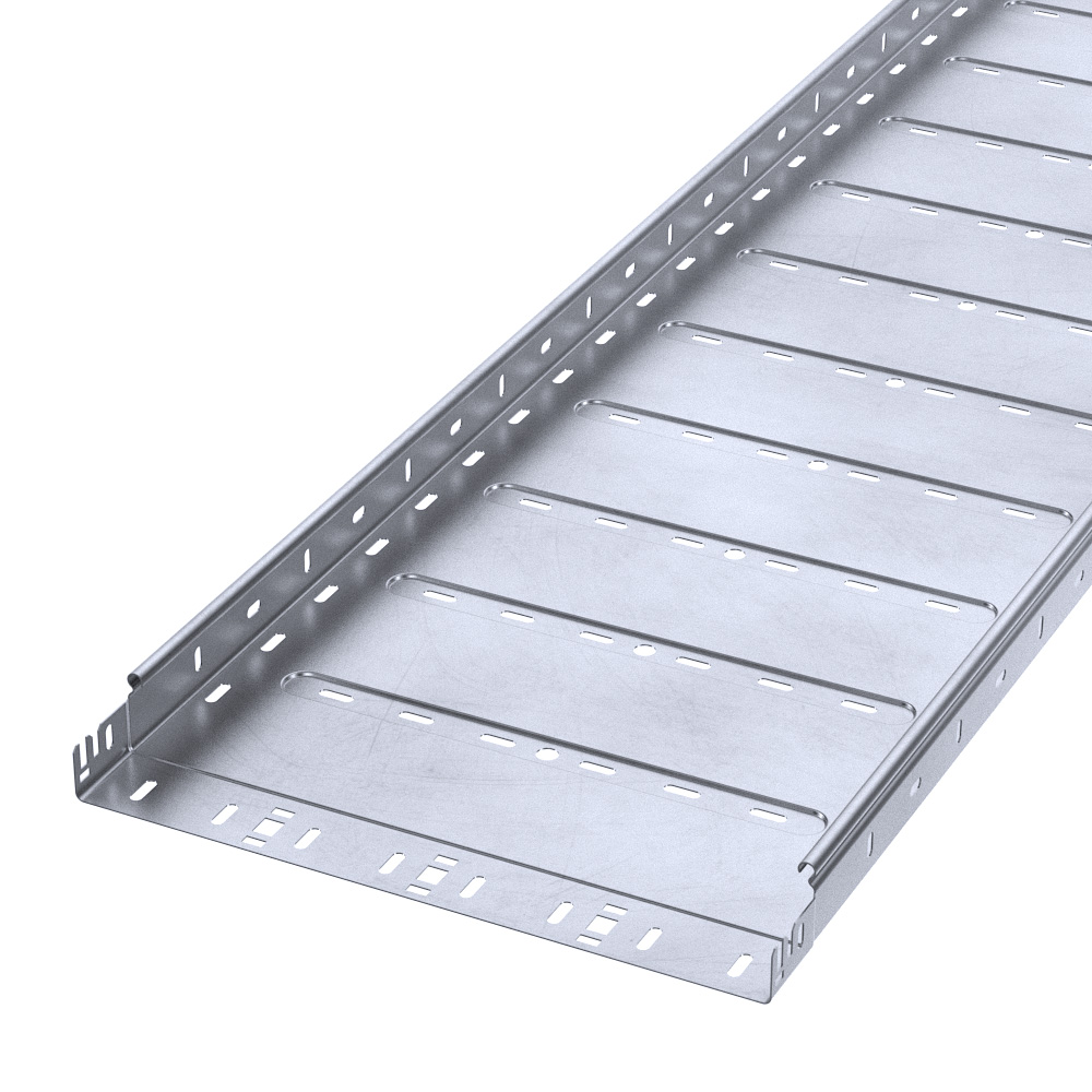 Лоток перфорированный Профи INOX (AISI 316) 400х50х6000 (1,0 мм) (12 м/уп) Промрукав