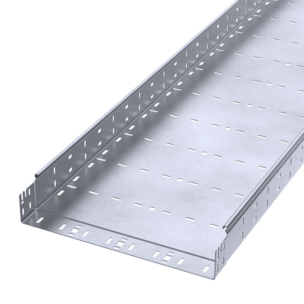 Лоток перфорированный Профи INOX (AISI 316) 400х80х3000 (2,0 мм) (6 м/уп) Промрукав