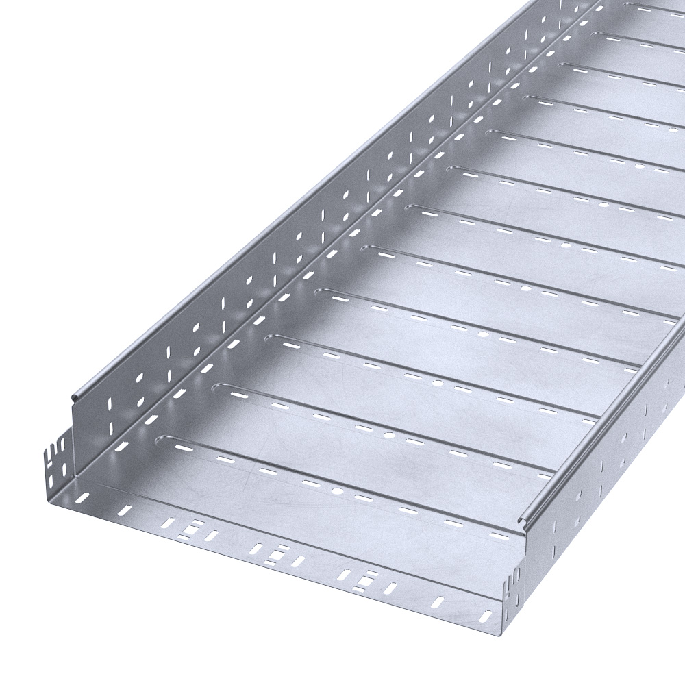 Лоток перфорированный Профи INOX (AISI 316) 500х100х3000 (1,2 мм) (6 м/уп) Промрукав