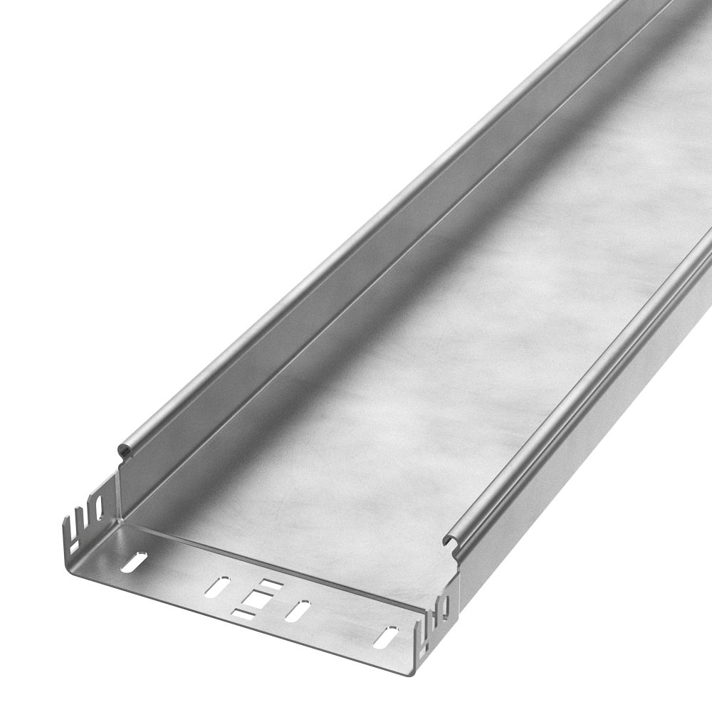 Лоток неперфорированный Профи INOX (AISI 304) 200х50х3000 (1,5 мм) (6 м/уп) Промрукав