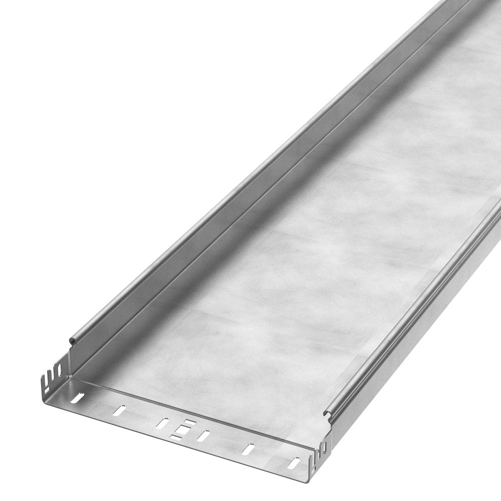 Лоток неперфорированный Профи INOX (AISI 304) 300х50х6000 (1,5 мм) (12 м/уп) Промрукав