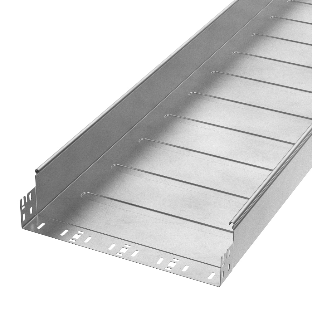 Лоток неперфорированный Профи INOX (AISI 304) 400х100х3000 (1,0 мм) (6 м/уп) Промрукав