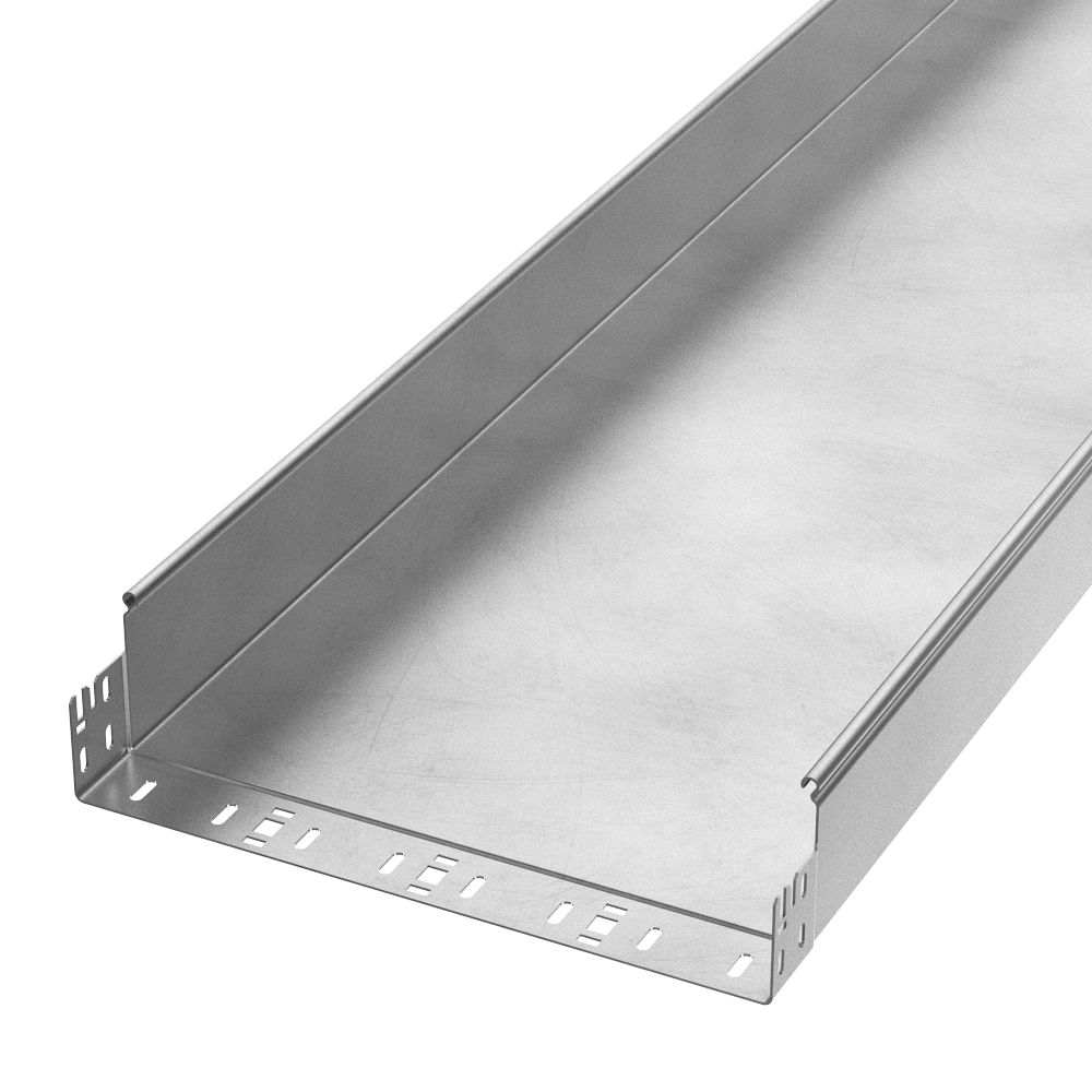 Лоток неперфорированный Профи INOX (AISI 304) 400х100х6000 (2,0 мм) (12 м/уп) Промрукав