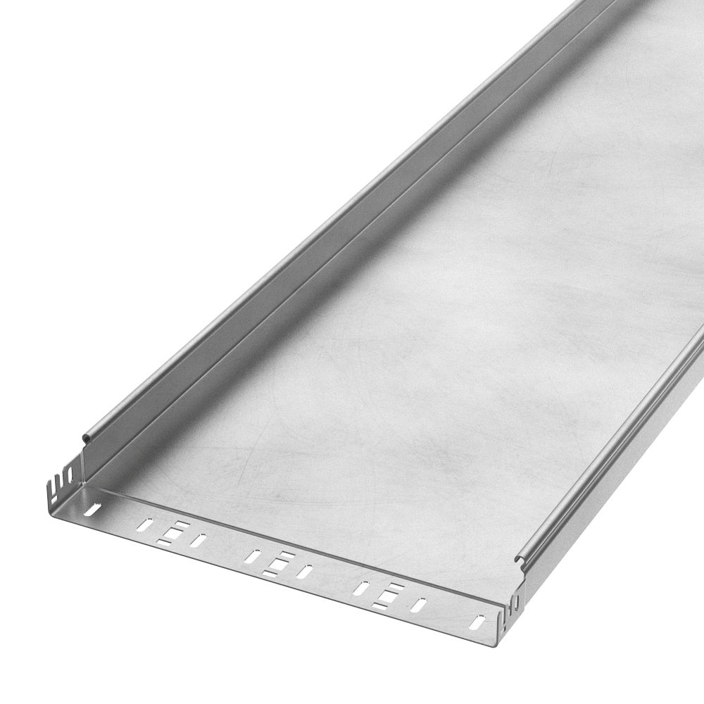 Лоток неперфорированный Профи INOX (AISI 304) 400х50х6000 (2,0 мм) (12 м/уп) Промрукав