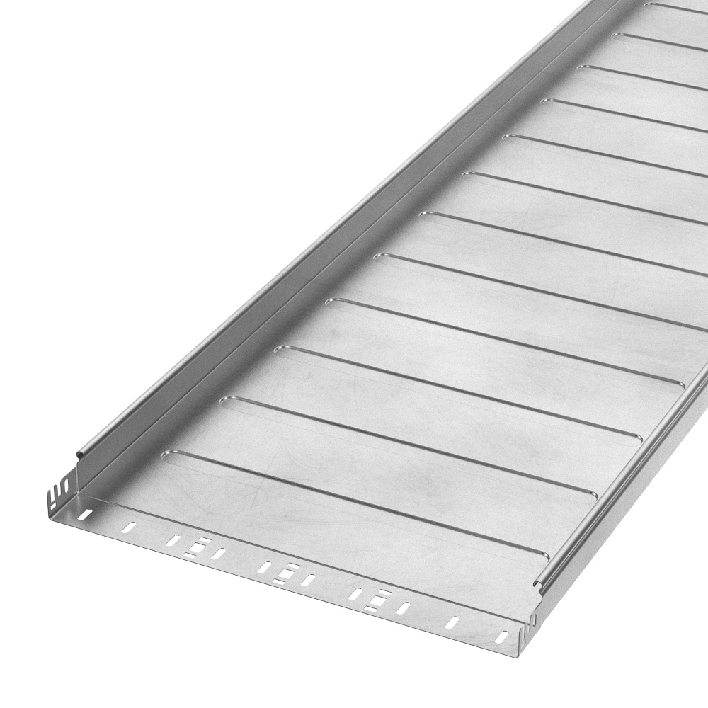 Лоток неперфорированный Профи INOX (AISI 304) 500х50х6000 (1,0 мм) (12 м/уп) Промрукав