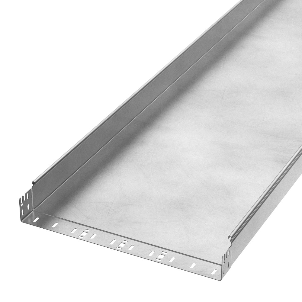 Лоток неперфорированный Профи INOX (AISI 304) 500х80х6000 (2,0 мм) (12 м/уп) Промрукав