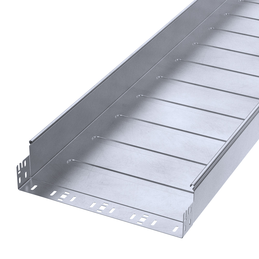 Лоток неперфорированный Профи INOX (AISI 316) 400х100х3000 (1,0 мм) (6 м/уп) Промрукав