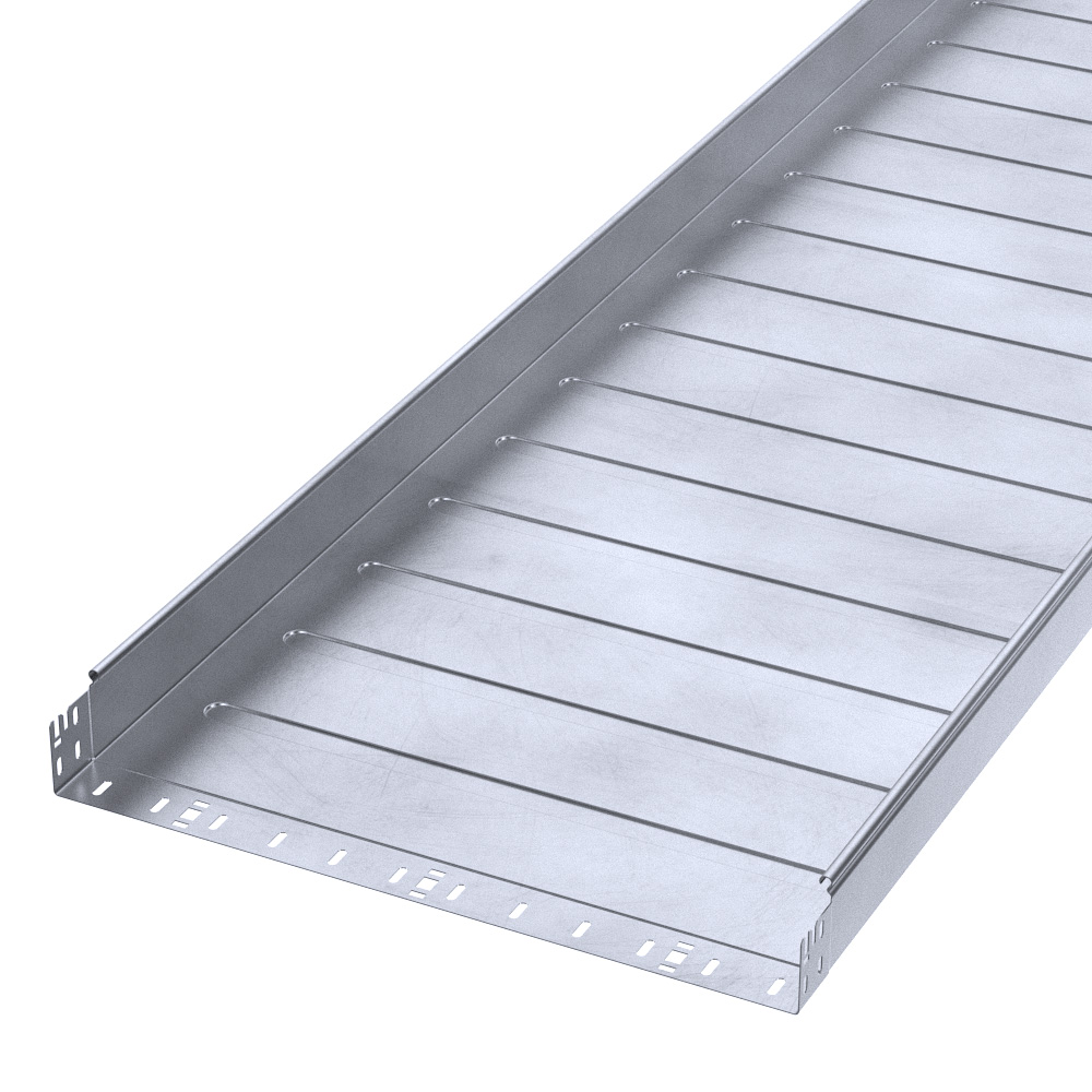 Лоток неперфорированный Профи INOX (AISI 316) 600х80х6000 (1,0 мм) (12 м/уп) Промрукав
