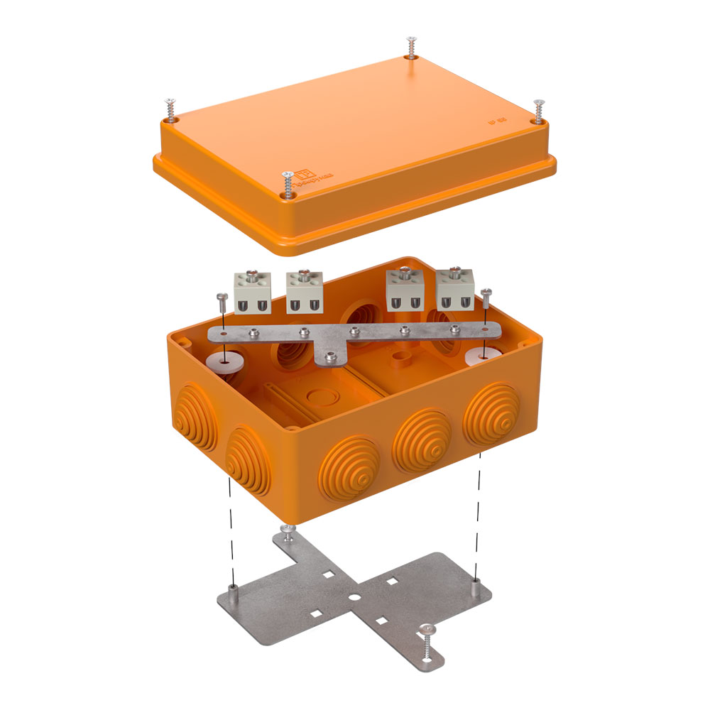 Коробка огнестойкая для о/п 40-0310-FR2.5-8 Е15-Е120 RAL2003 150х110х70 (6 шт/кор) Промрукав