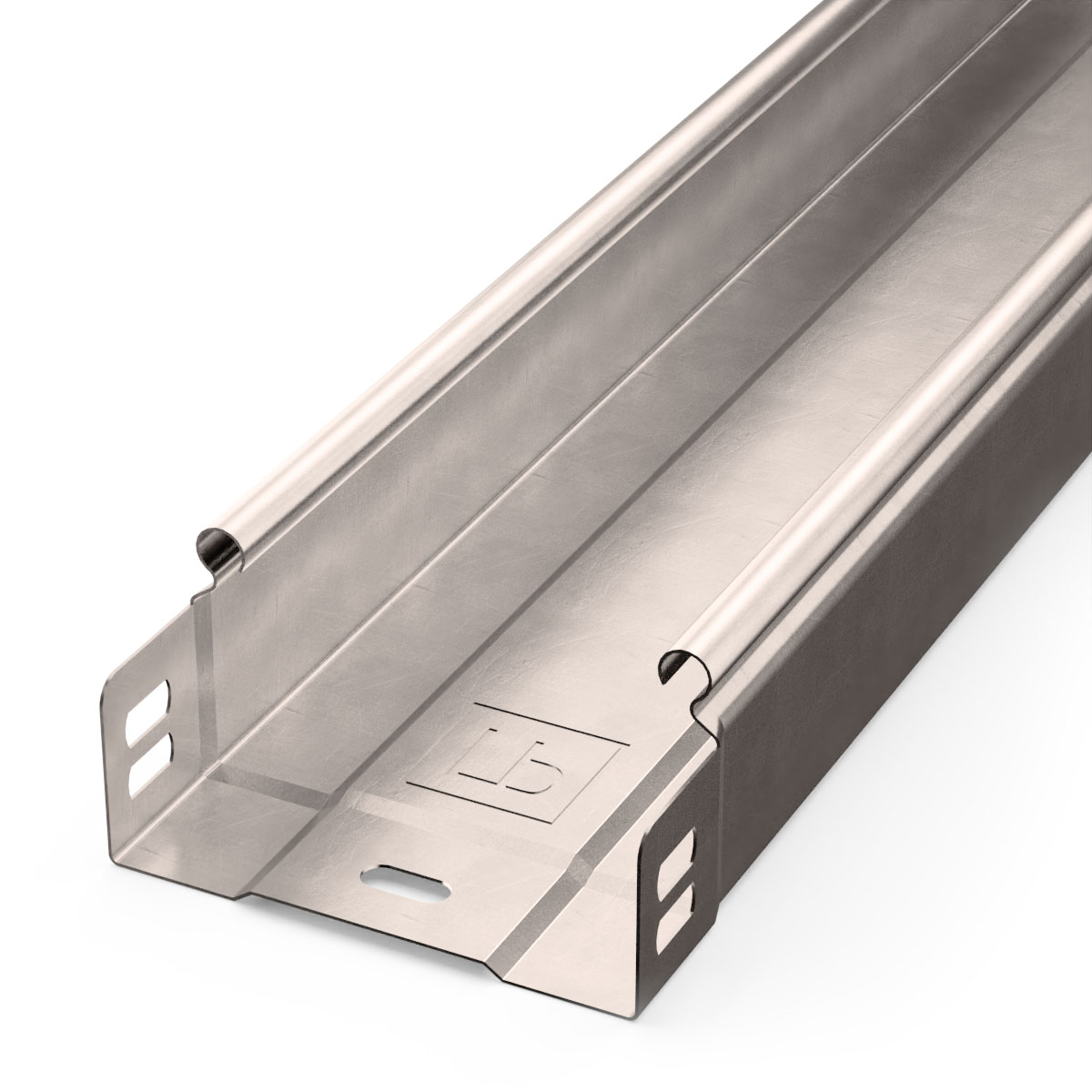 Лоток неперфорированный Стандарт INOX (AISI 409) 100х50х3000 (0,7 мм) (6 м/уп) Промрукав