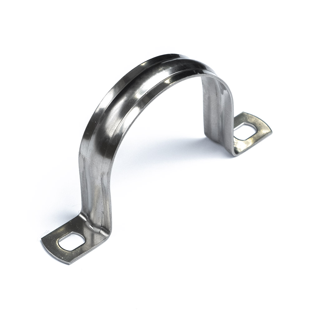 Скоба металлическая двухлапковая СМД(INOX) d60-63 мм (10шт/100шт уп/кор) Промрукав